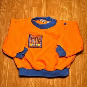 Vintage the Children's Place Orange Boys Pullover Sweatshirt Size M 12-18 Months
